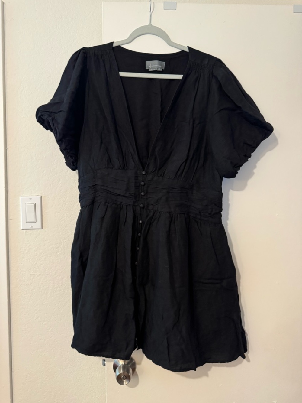 Anthropologie Black Relaxed Tee Top